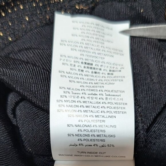 Michael Kors Metallic Tiered Dress NWT Size 3X Glam NYE Party Black Gold - Picture 8 of 9